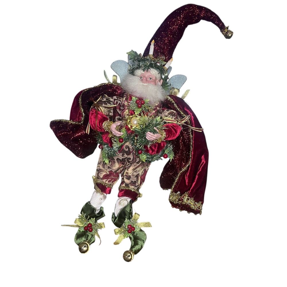 Mark Roberts 22” Fairy Posable Candlelight Crown Red Cape 51-76106